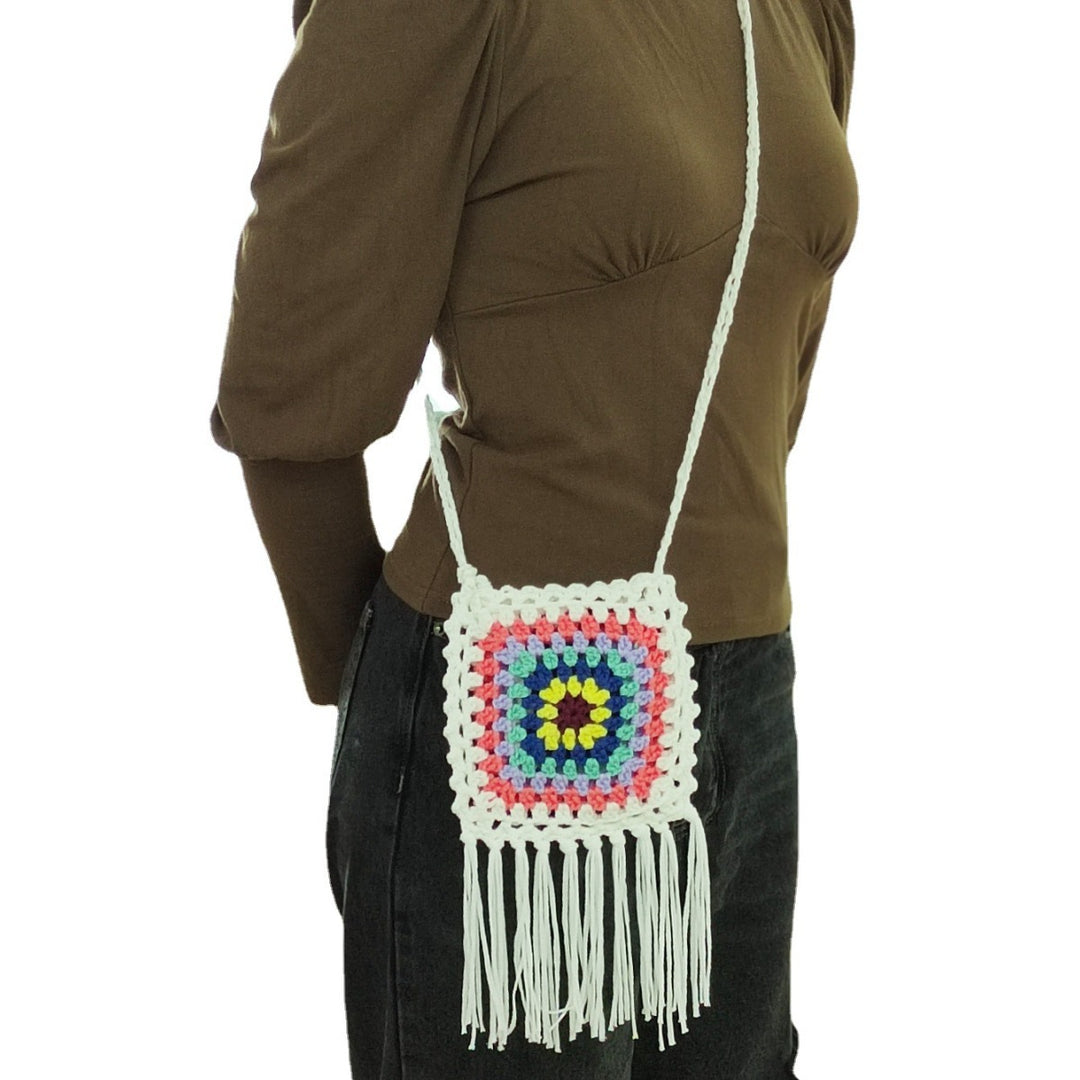 Damen Handgefertigte Häkel Tasche Drune