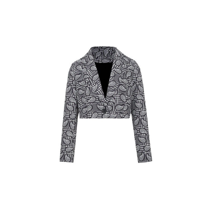 Damen Blazer mit modischem Paisleymuster und tailliertem Schnitt Drune