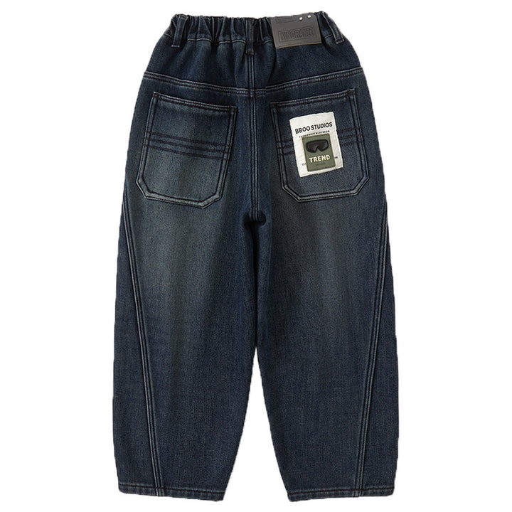 Damen Weite Denim-Hose Drune