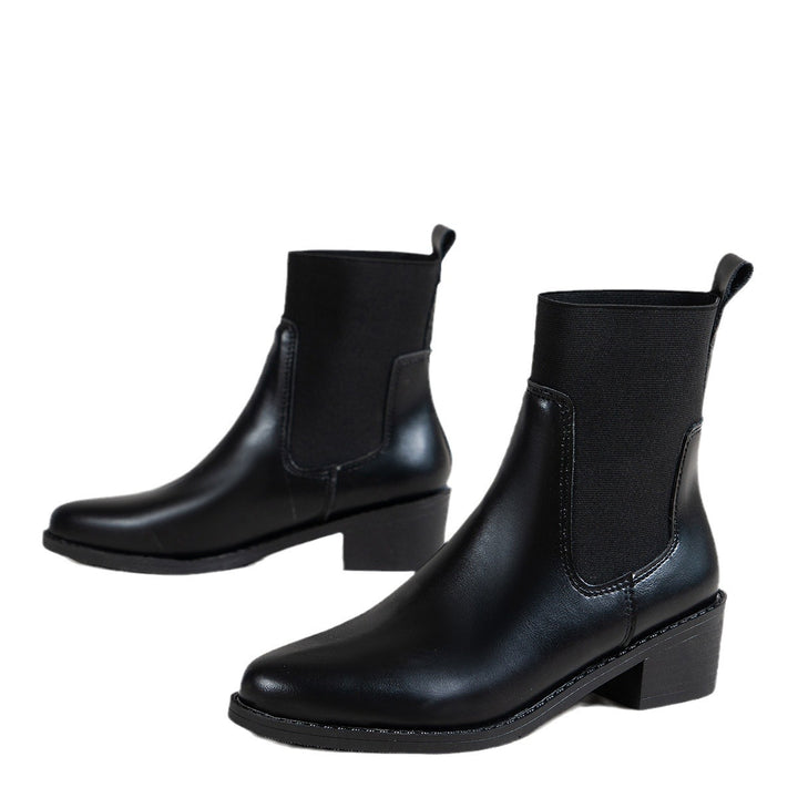 Damen Stiefeletten mit elastischem Schaft und komfortablem Blockabsatz Drune