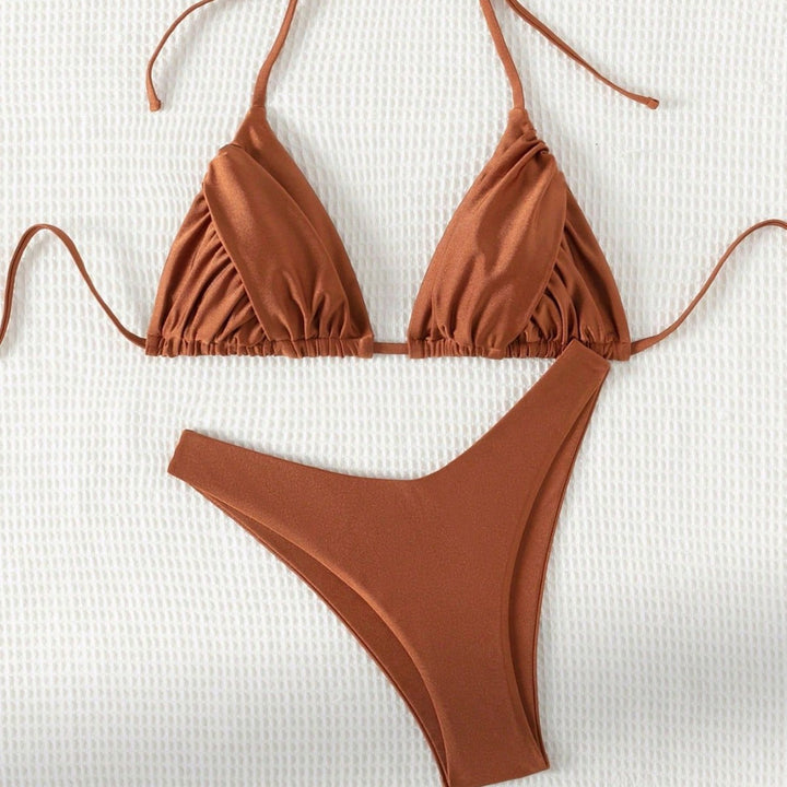 Damen Triangel-Bikini mit Raffungen Drune