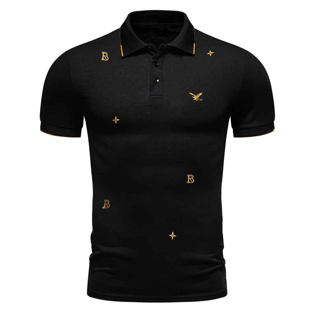 Herren Besticktes Casual Polohemd Drune