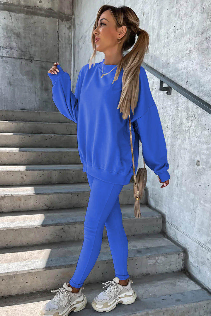 Damen lässiges Sweatshirt und Leggings-Set Drune