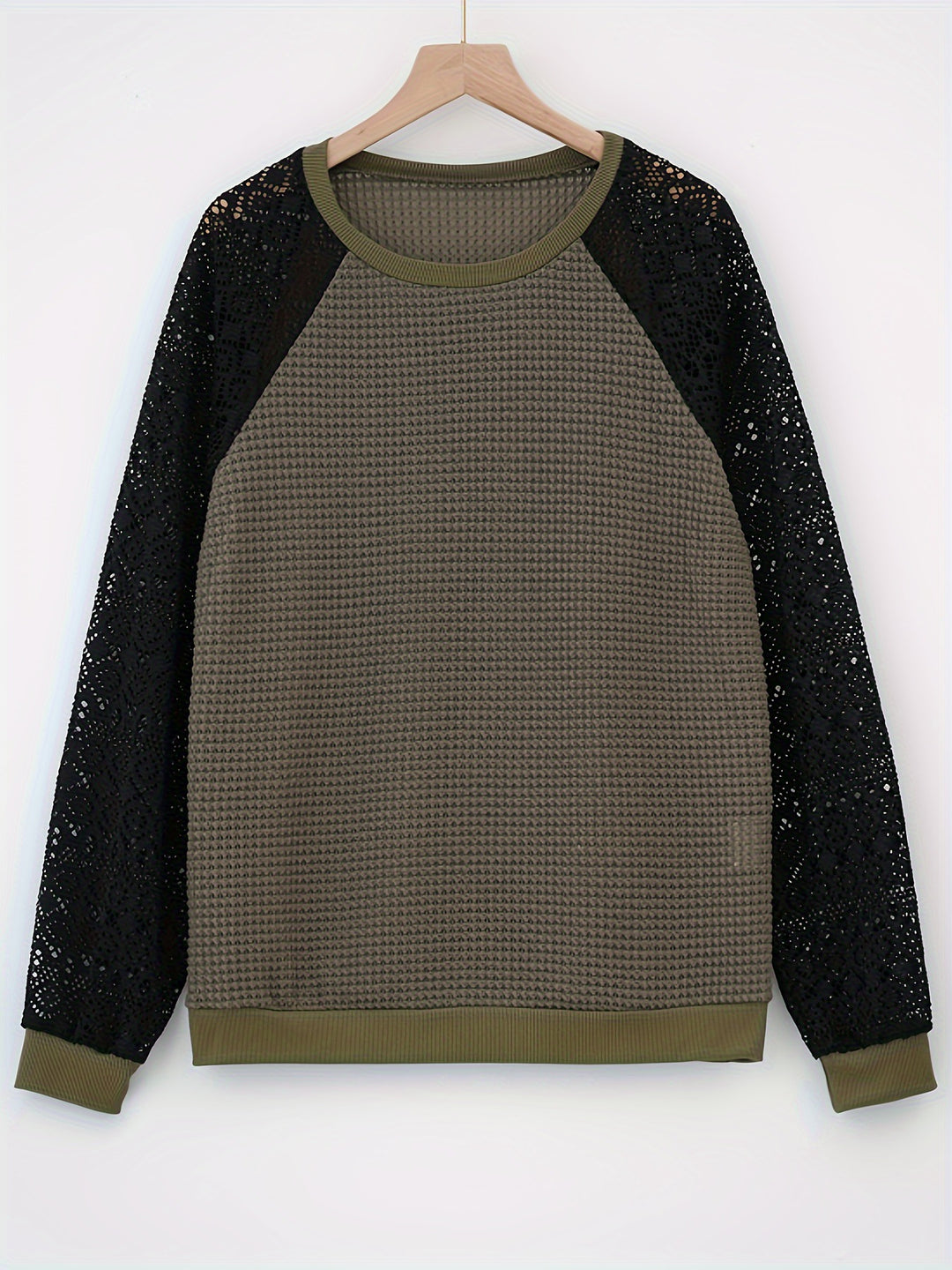 Damen Pullover mit Spitzenärmeln Drune