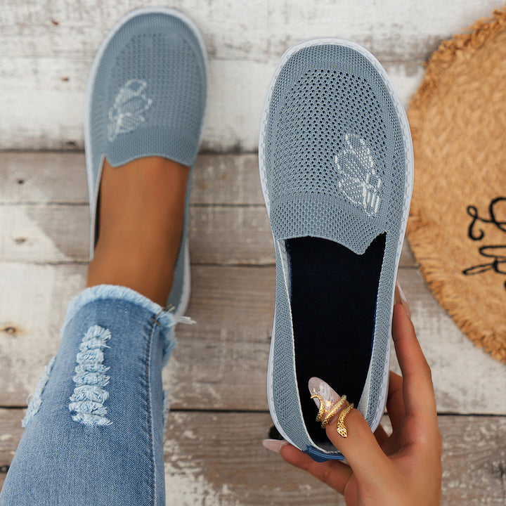 Damen luftige Slip-On Sneakers mit atmungsaktiver Struktur Drune