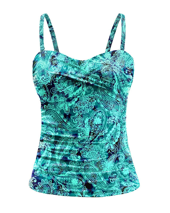Damen Tankini mit raffiniertem Wickeldesign Drune