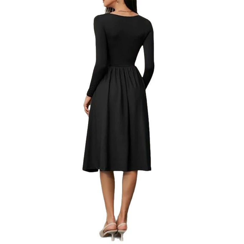 Damen Elegantes Langarm-Sommerkleid Drune
