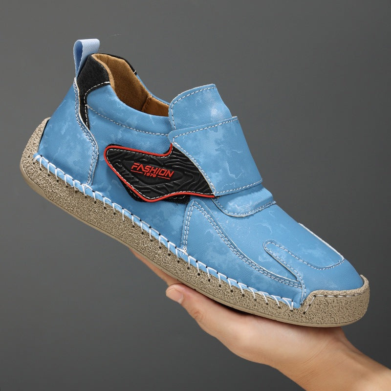 Herren Bequeme und modische Freizeitschuhe mit Klettverschluss Drune