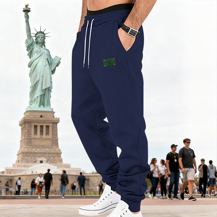 Herren Slim-Fit Sweat-Jogger mit elastischem Bund, Tunnelzug und gerippten Bündchen Drune