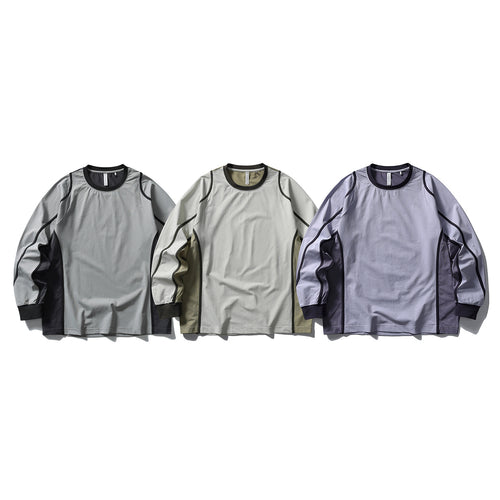 Unisex Funktionales Longsleeve im Oversize-Layering-Stil mit Flachnähten und Rippbündchen Drune