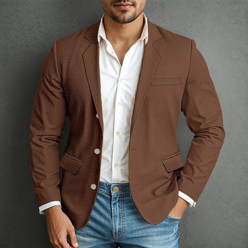 Herren eleganter Blazer mit strukturiertem Design und praktischen Taschen Drune