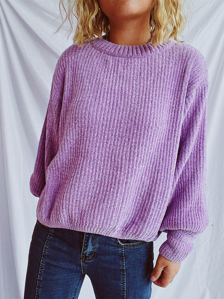 Damen Grobstrickpullover mit weitem Schnitt und strukturiertem Design Drune
