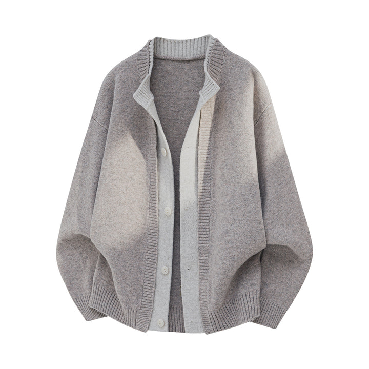 Damen Oversize Strickcardigan mit Knopfleiste und Schalkragen Drune