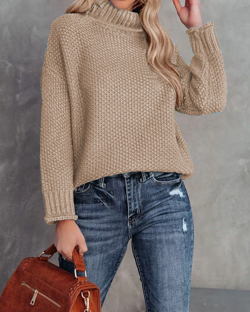 Damen gemütlicher Strickpullover Drune