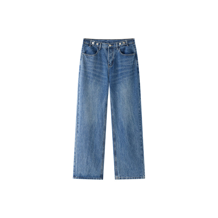 Damen Relaxte Vintage-Denim Baggy-Jeans mit hohem Bund und extra weitem Bein Drune