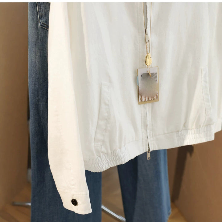 Damen Modische Übergangsjacke mit Reißverschluss Drune