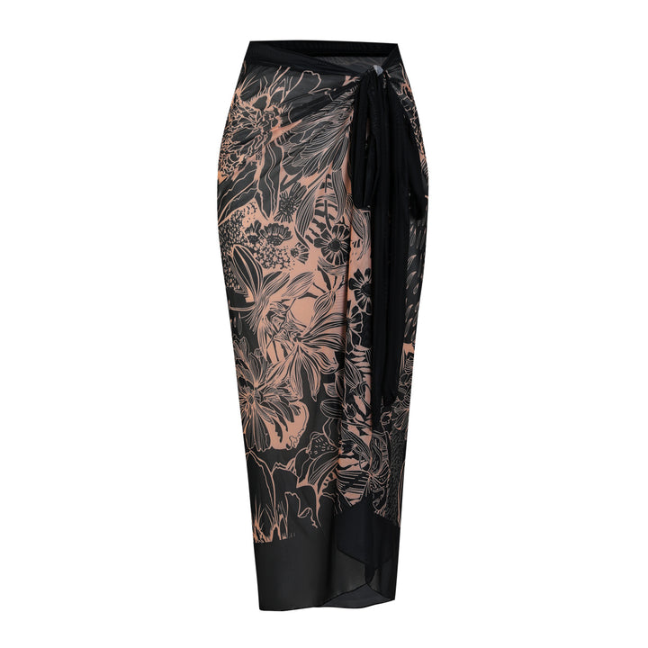 Damen Palazzo-Hose mit floralem Design und elastischem Bund Drune