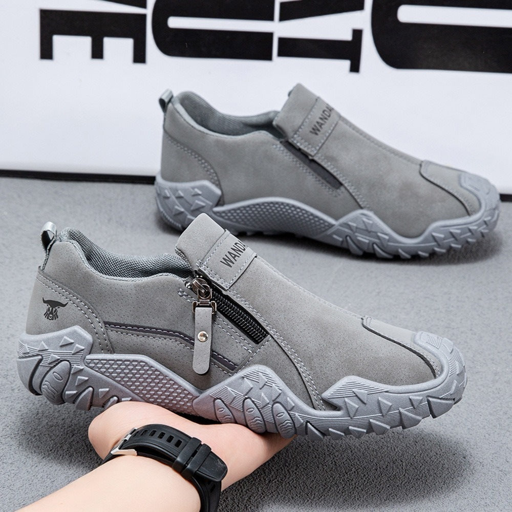 Herren Sportliche Slip-On Sneakers mit Zipper Drune