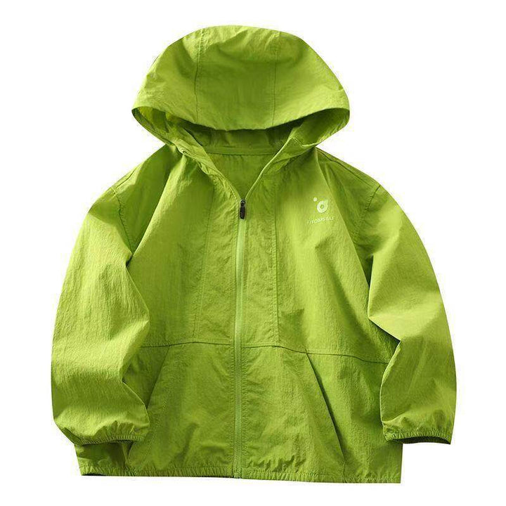 Damen nan leichter Kapuzen-Windbreaker mit Reißverschluss und verdeckten Taschen Drune