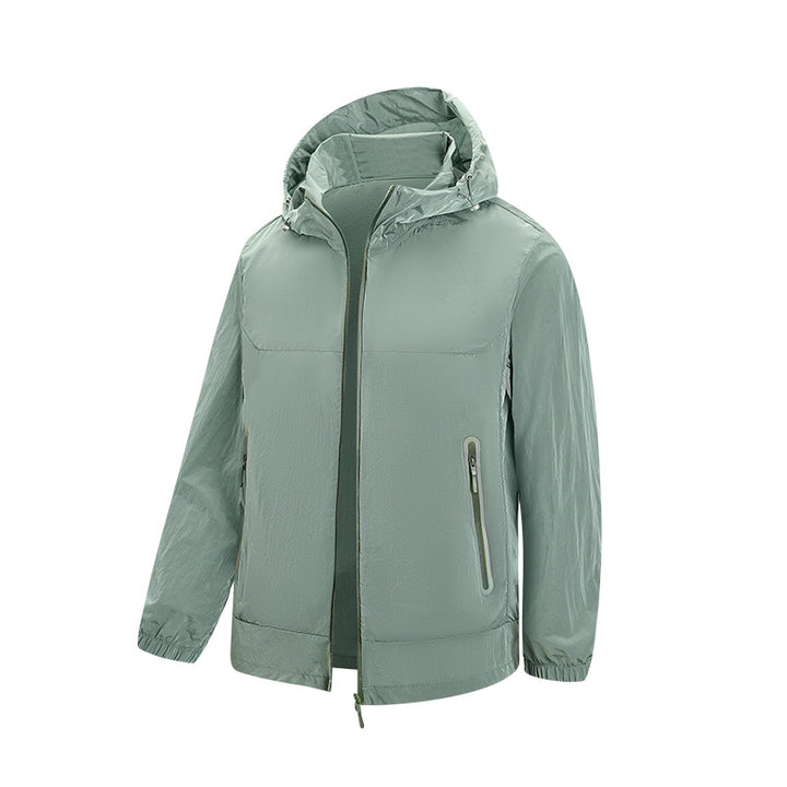 Herren Leichte Kapuzen-Windjacke mit wasserabweisender Membran und reflektierenden Reißverschlusstaschen Drune