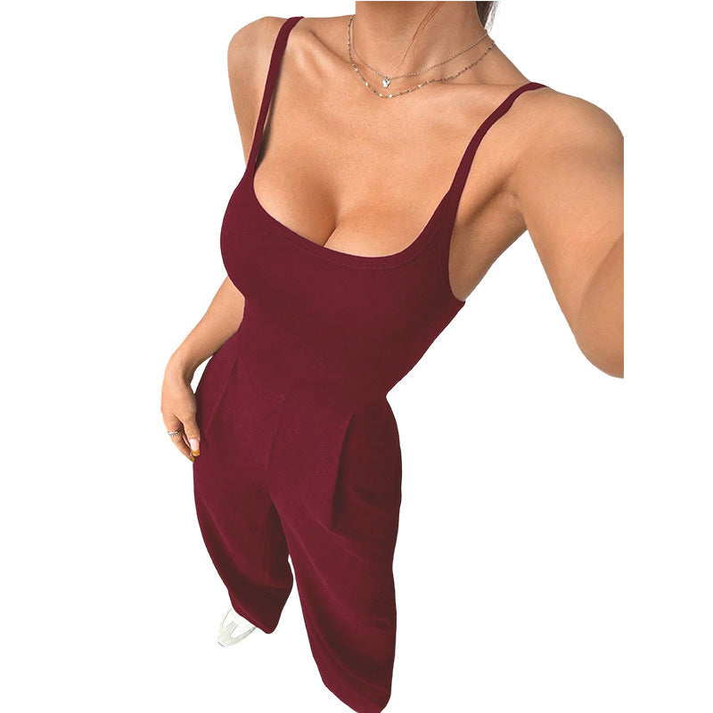 Damen Jumpsuit mit weitem Bein und elegantem Schnitt Drune