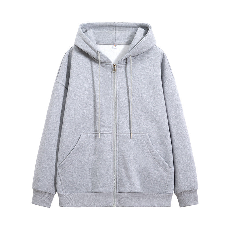 Unisex Oversize Kapuzen-Fleecejacke mit Boxy-Schnitt und Metall-Reißverschluss Drune