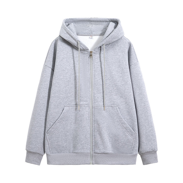 Unisex Oversize Kapuzen-Fleecejacke mit Boxy-Schnitt und Metall-Reißverschluss Drune