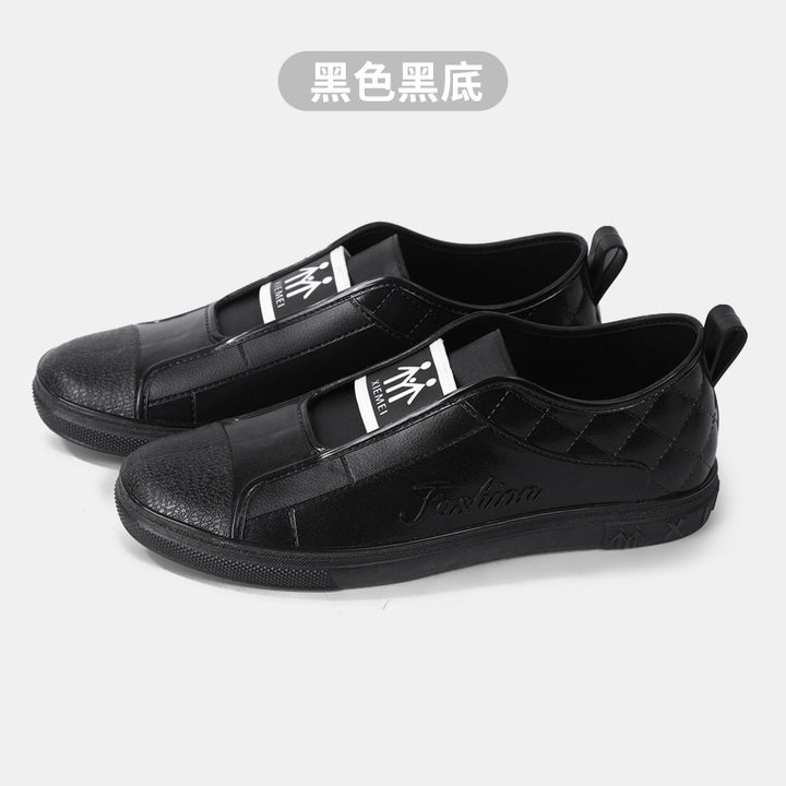 Damen Lässige Slip-On Sneaker in Lederoptik mit gesteppter Fersenpartie und kontrastierter Gummisohle Drune
