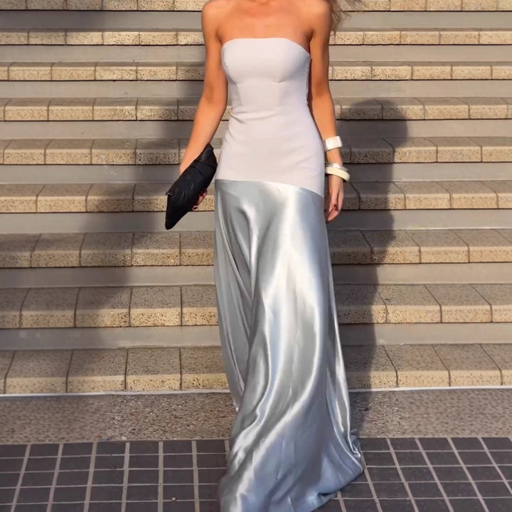 Damen Abendkleid mit eleganter Passform und schimmerndem Rock Drune