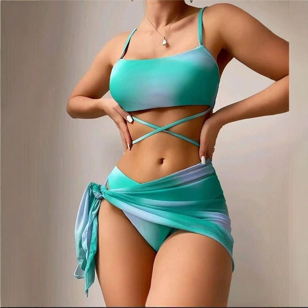 Damen Modischer Tankini mit drapierten Details Drune