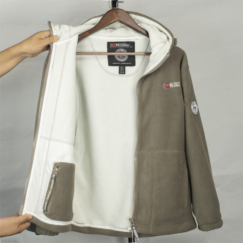 Herren Fleecejacke mit hohem Kragen und praktischen Taschen Drune