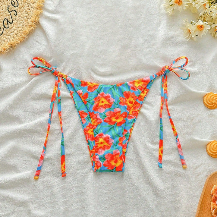 Damen Hochgeschnittener Bikini mit seitlichen Bindebändern Drune