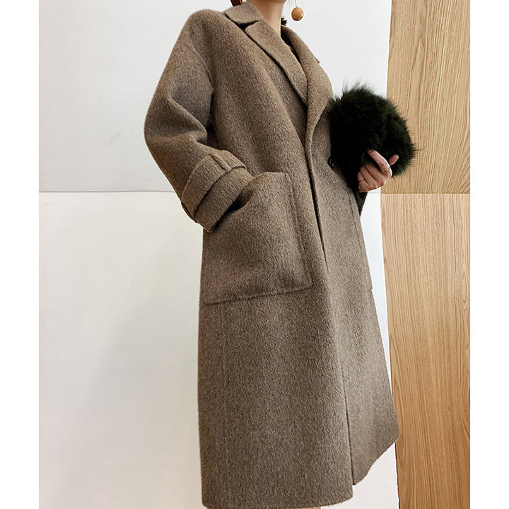 Damen Eleganter und bequemer Wollmantel Drune
