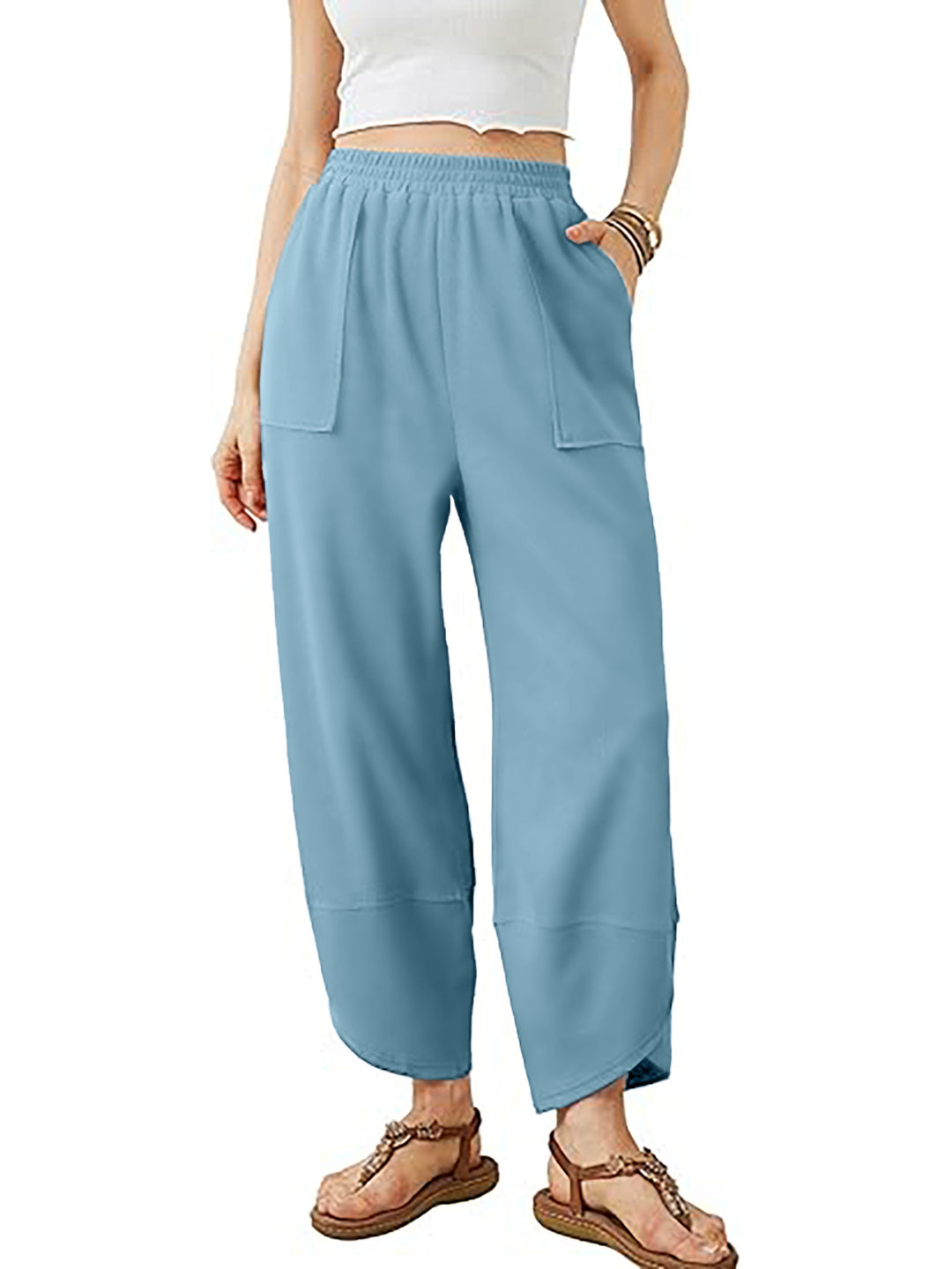 Damen Culotte-Hose mit elastischem Bund und aufgesetzten Taschen Drune