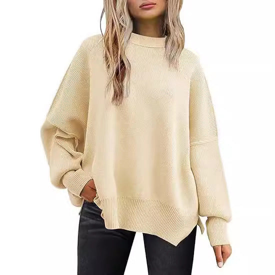 Damen lockerer Strickpullover Drune