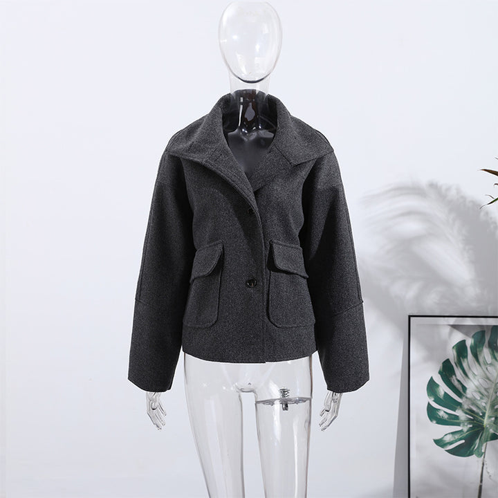 Damen Modische Oversized-Jacke aus hochwertigem Wollmix Drune