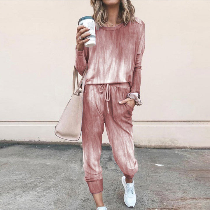 Damen lässiger Jumpsuit mit modernem Batik-Design und praktischen Taschen Drune
