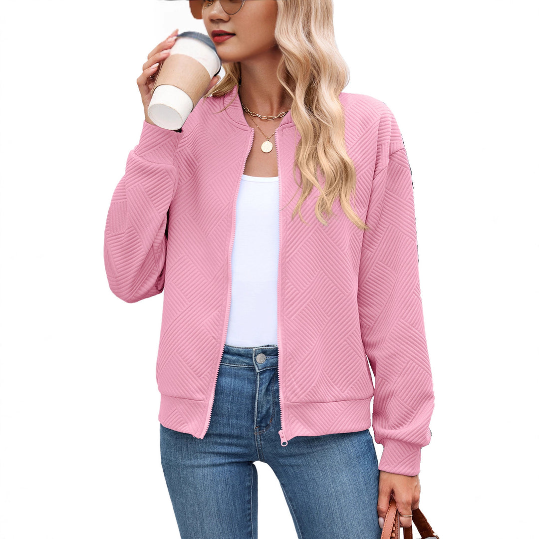 Damen Sportliche Bomberjacke mit strukturiertem Design Drune