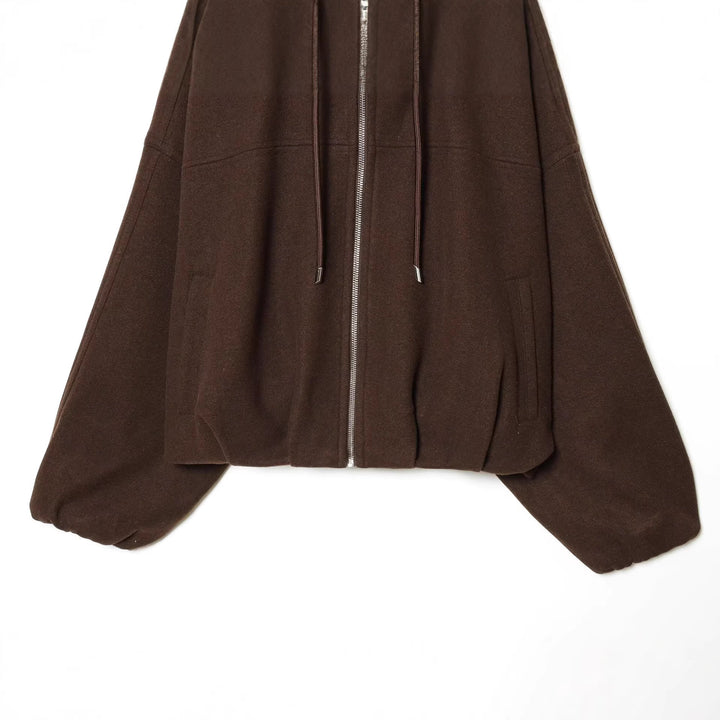 Damen Oversize‑Kapuzenjacke aus Wollmix im Boxy‑Cropped‑Schnitt Drune