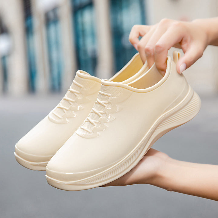 Herren Wasserdichter Slip‑On Gummisneaker mit stoßdämpfender Laufsohle und dezenter Schnüroptik Drune