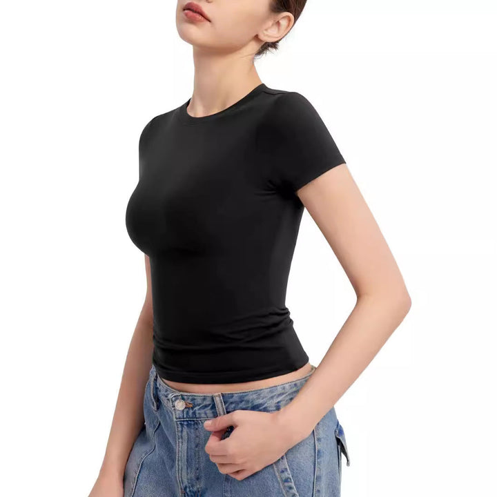 Damen Figurbetontes T-Shirt Drune