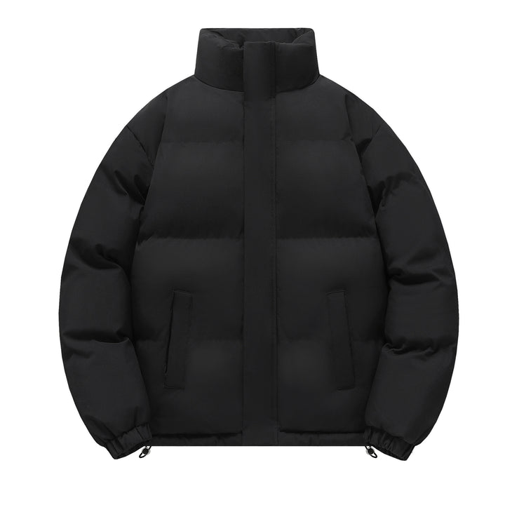 Herren Kurz geschnittene stark wattierte Steppjacke mit hohem Stehkragen und Kordelzugsaum Drune
