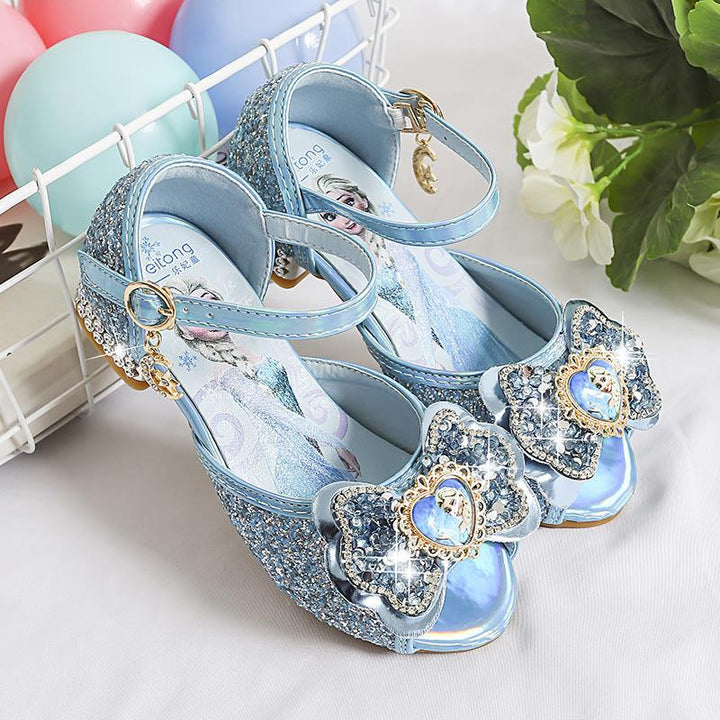 Mädchen Glitzernde Prinzessinnen Ballerinas mit dekorativem Blumenmotiv Drune