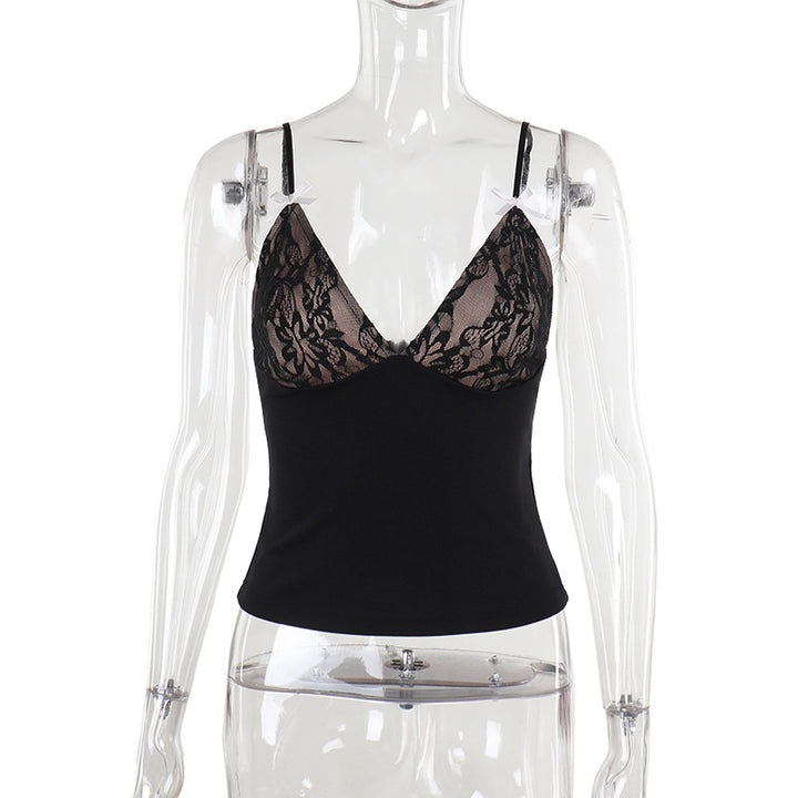 Damen Spitzen-Cami-Top Drune