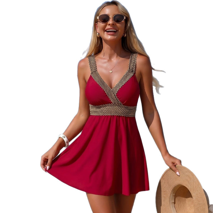 Damen Schwimmdress mit dekorativem Bund Drune