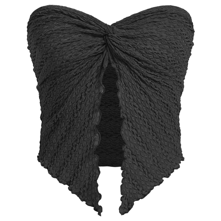 Damen ärmelloses Top mit elegantem Wickeldesign Drune