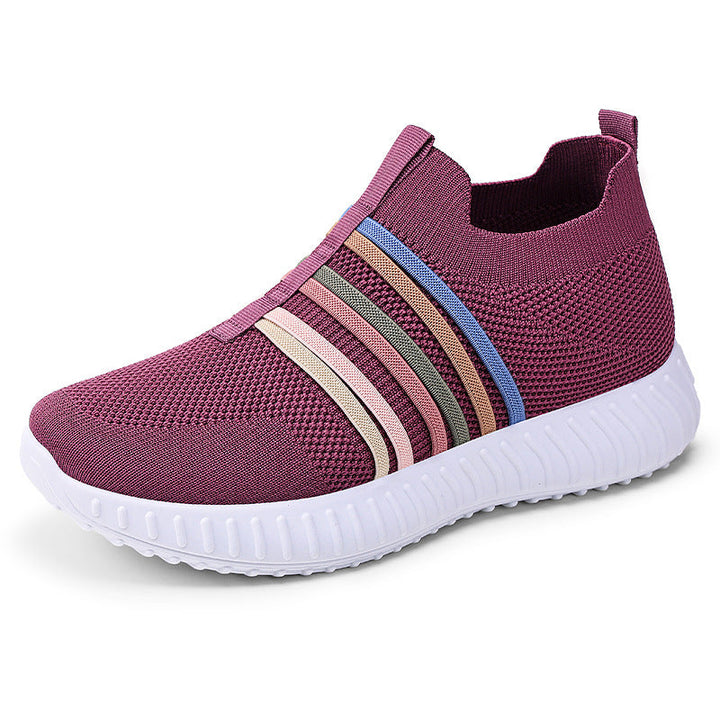 Damen Leichte und atmungsaktive Slip-On Sneakers mit elastischem Einsatz Drune