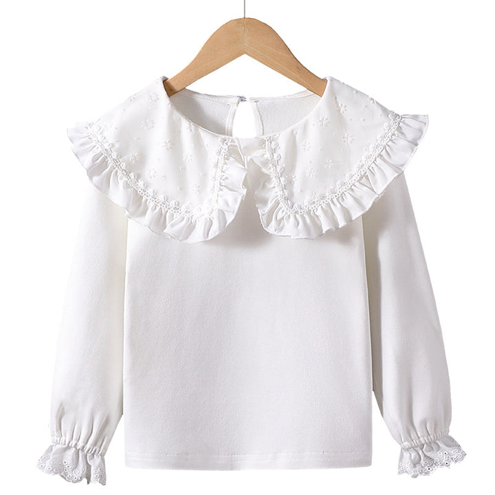 Damen Bluse mit großem Rüschenkragen Drune