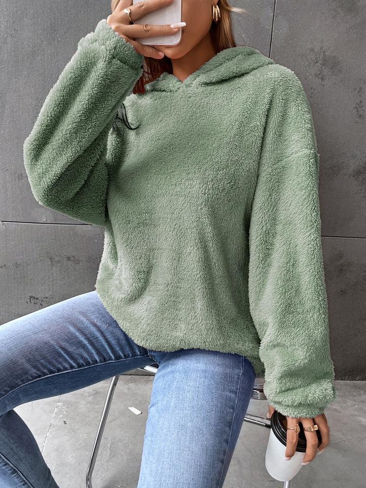 Damen Kuscheliger Hoodie mit Peter Pan Kragen Drune
