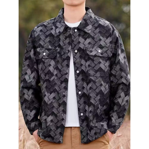 Herren Lässige Musterjacke Drune